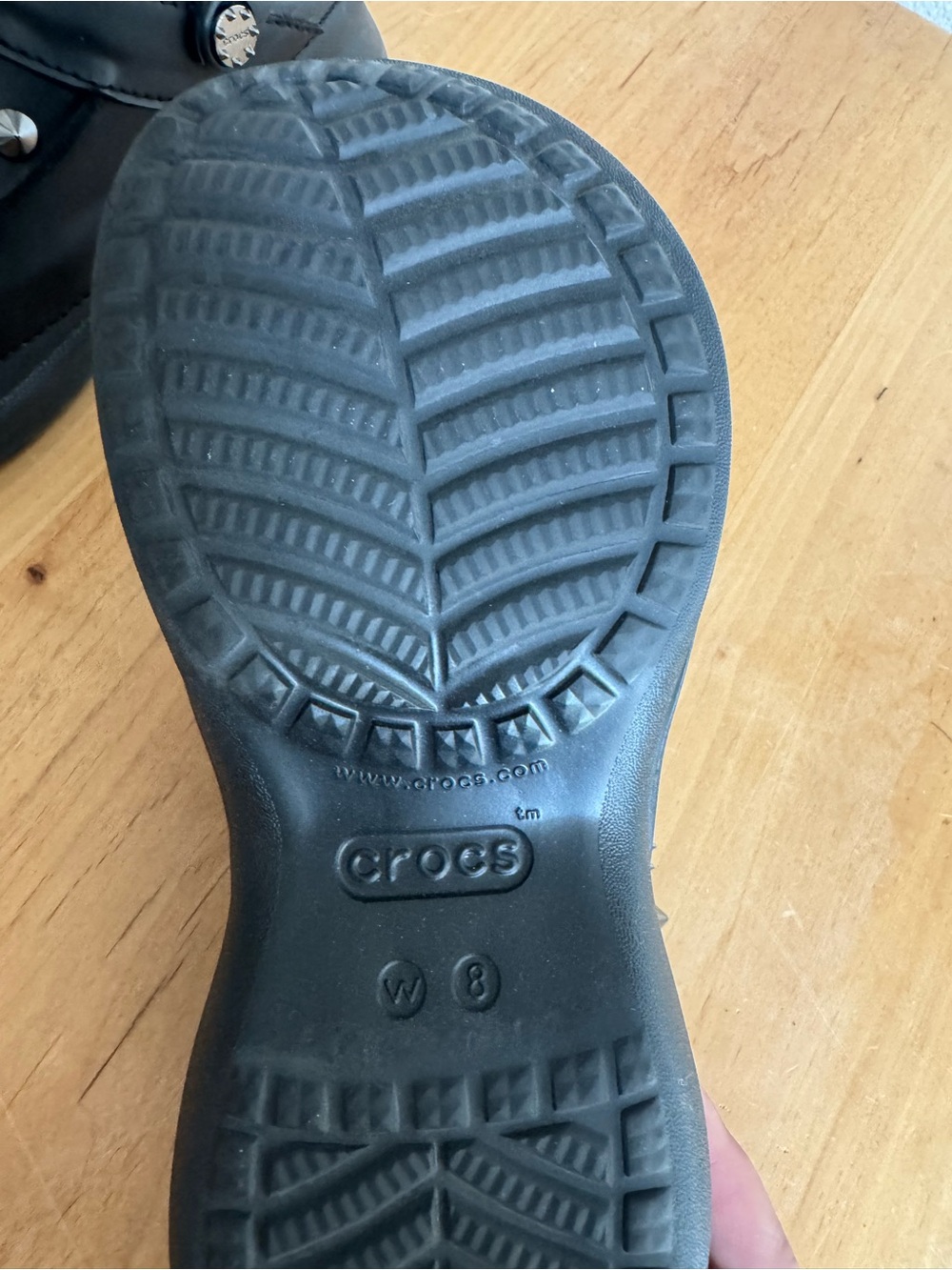 Crocs Bae Clog - Black Studded Platform Sandals - Women - Picture 4 of 4